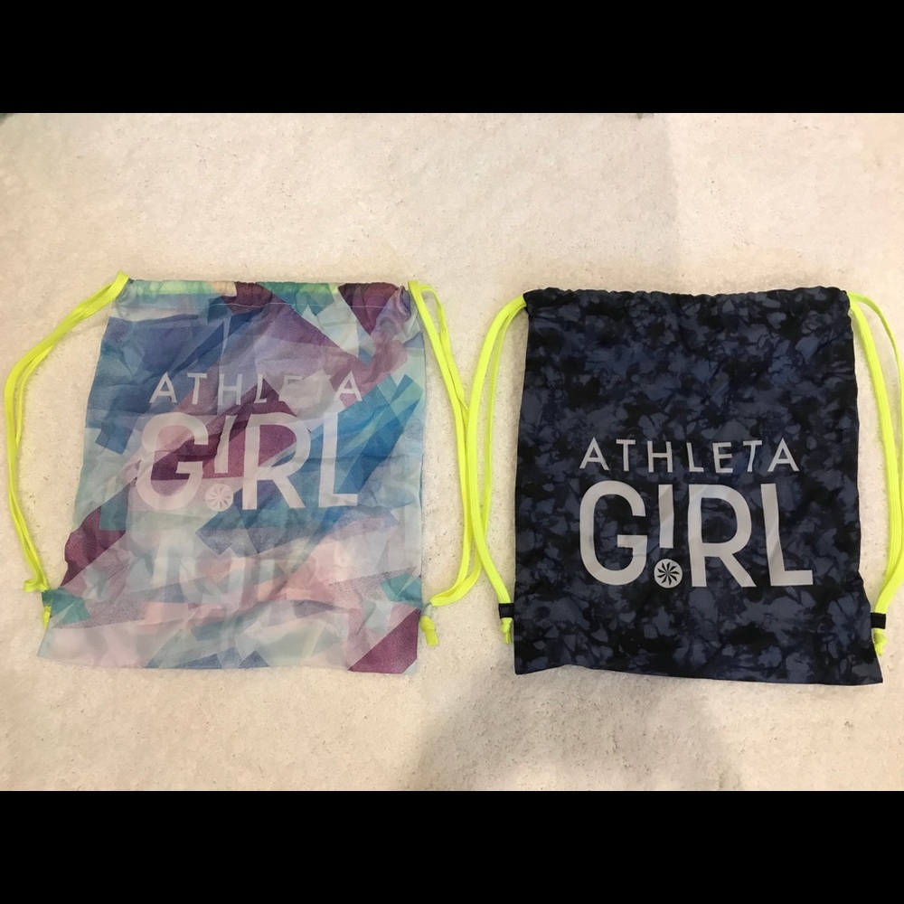 Two athleta girl reusable bags